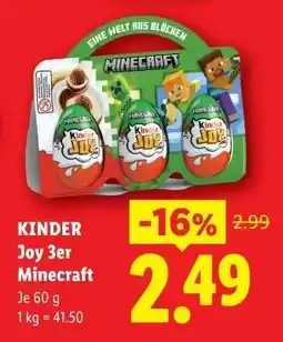 Lidl KINDER Joy 3er Minecraft Angebot
