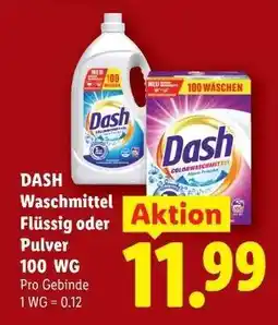 Lidl DASH Waschmittel Flüssig oder Pulver 100 WG Angebot