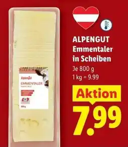 Lidl Alpengut Emmentaler in Scheiben Angebot
