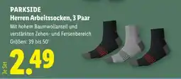 Lidl PARKSIDE Herren Arbeitssocken, 3 Paar Angebot