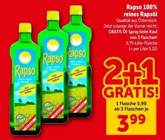 Rapso 100% reines Rapsöl
