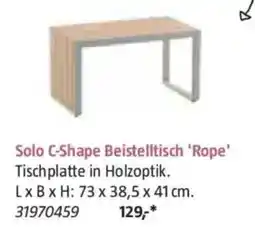 Bauhaus Solo C Shape Beistelltisch Rope Angebot