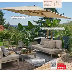 Bauhaus 2x 2er Sofa mit Hocker Couchtisch und Loungestapelsessel Angebot