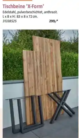 Bauhaus Tischbeine X Form Angebot
