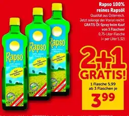Interspar Rapso Reines Rapsöl Angebot