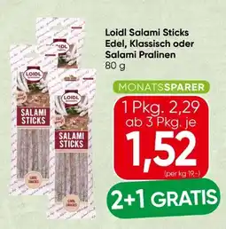 Spar Loidl Salami Sticks Angebot
