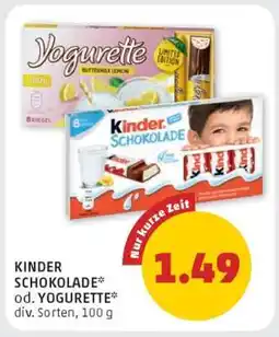 PENNY KINDER SCHOKOLADE od. YOUGURETTE Angebot