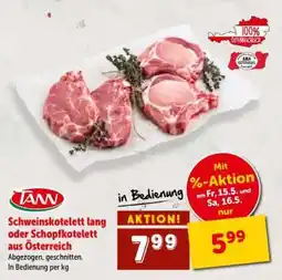 Interspar Schweinskotelett lang oder Schopfkotelett aus Österreich Angebot