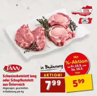 Schweinskotelett lang oder Schopfkotelett aus Österreich
