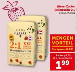 Interspar Wiener Zucker Gelierzucker 2:1 Angebot