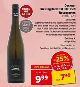 Interspar Dockner Riesling Kremstal DAC Ried Rosengarten Angebot