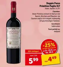 Interspar Doppio Passo Primitivo Puglia IGT Angebot