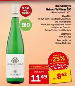 Interspar Bründlmayer Grüner Veltliner Bio Angebot