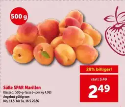 Interspar süße SPAR Marillen Angebot