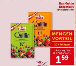 Interspar Haas Quittin Einkochhilfe Angebot
