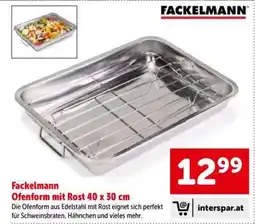 Interspar Fackelmann Ofenform mit Rost 40 x 30 cm Angebot