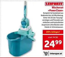 Interspar LEIFHEIT Wischerset PowerClean Angebot