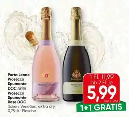 Spar Porta Leone Prosecco Spumante DOC oder Prosecco Spumante Rose DOC Angebot