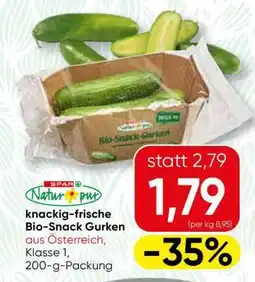 Spar SPAR Natur*pur Bio-Snack Gurken Angebot
