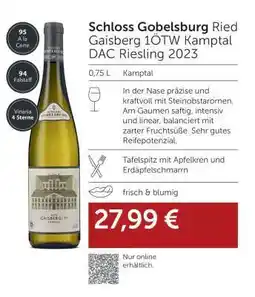 Interspar Schloss Gobelsburg Ried Gaisberg 1ÖTW Kamptal DAC Riesling 2023 Angebot