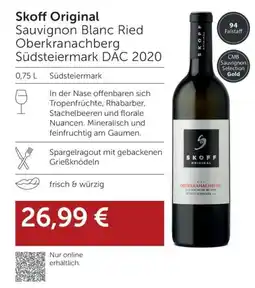 Interspar Skoff original sauvignon blanc ried oberkranachberg südsteiermark dac 2020 Angebot