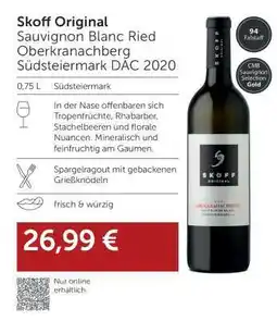Interspar Skoff Original Sauvignon Blanc Ried Oberkranachberg Südsteiermark DAC 2020 Angebot
