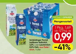 Spar Schärdinger Formil Haltbare Vollmilch Angebot