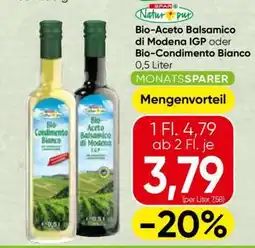 Spar Bio-Aceto Balsamico di Modena IGP oder Bio-Condimento Bianco Angebot