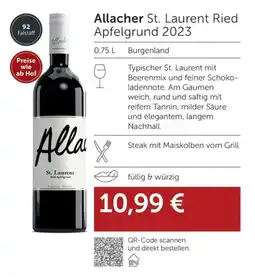 Weinwelt Interspar Allacher St. Laurent Ried Apfelgrund 2023 Angebot