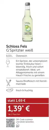 Weinwelt Interspar Schloss fels g'spritzter weiß Angebot