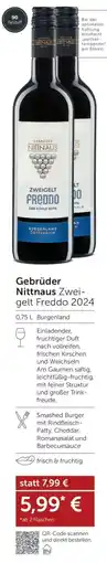 Weinwelt Interspar Gebrüder nittnaus zwei- gelt freddo 2024 Angebot