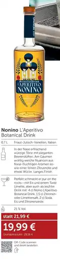 Weinwelt Interspar Nonino L'Aperitivo Botanical Drink Angebot