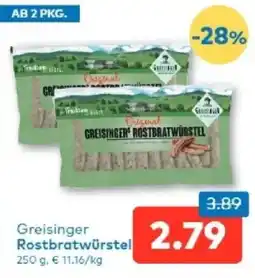 T&G Greisinger rostbratwürstel Angebot