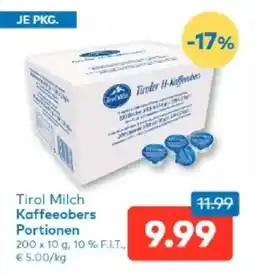 T&G Tirol milch kaffeeobers portionen Angebot