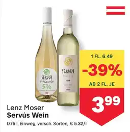 MPreis Lenz moser servús wein Angebot