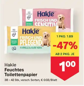 MPreis Hakle feuchtes toilettenpapier Angebot