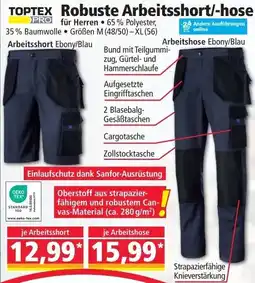 Norma Toptex robuste arbeitsshort/-hose Angebot