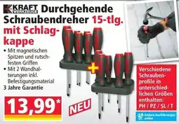 Norma Kkraft durchgehende schraubendreher 15-tlg. mit schlag- kappe Angebot