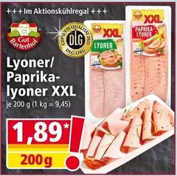 Norma Lyoner/ Paprika- lyoner XXL Angebot