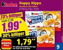Norma Kinder Happy Hippo Haselnuss und Kakao Angebot