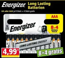 Norma Energizer long lasting batterien Angebot