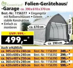 Norma GreenYard Folien-Gerätehaus/ -Garage Angebot