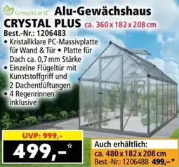 Norma Alu-gewächshaus crystal plus Angebot