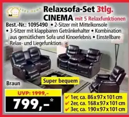 Norma Relaxsofa-set 3tlg. cinema mit 5 relaxfunktionen Angebot