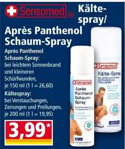 Norma Sensomed Kälte- spray Après Panthenol Schaum-Spray Angebot