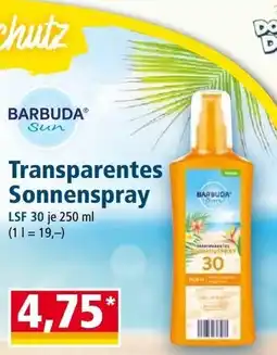 Norma Transparentes sonnenspray Angebot