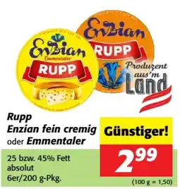 Nah&Frisch Rupp enzian fein cremig oder emmentaler Angebot