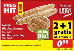 Nah&Frisch Haubis Bio Salzstangerl oder Bio Kornwürzling Angebot