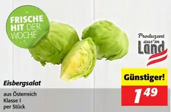 Nah&Frisch Eisbergsalat Angebot