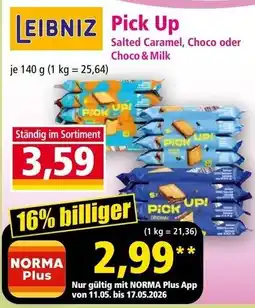 Norma Leibniz pick up salted caramel, choco oder choco & milk Angebot